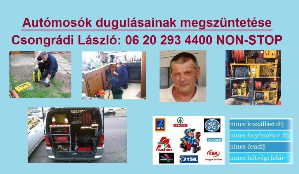 autómosó csatornatisztítás